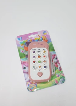 Интерактивный развивающий детский музыкальный телефон WToys с озвучиванием на украинском языке Единорог Розовый