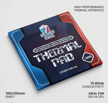 Термопрокладка SubZero Seven Storm 15 W/mK 100x100x1.0 мм