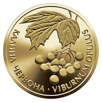Золотая монета НБУ "Калина красная" 1,24 г чистого золота 2010