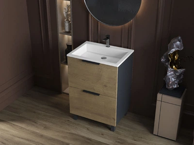 Тумба Status Hartia 50 Дуб, с умывальником Deko Low 50