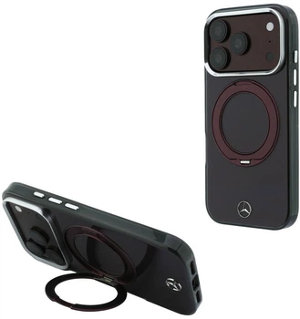 Чохол для смартфона Apple iPhone 17 Pro Max / 18 Pro Max Mercedes Ring Stand Iconic Logo MagSafe Burgundy (Mer008920)