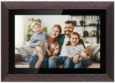 Цифрова фоторамка Kruger&Matz FRAMEO KM1102 Wi-Fi 10.1″ Дерев'яна (5901890113342)