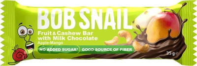 Фруктово-ореховый батончик Bob Snail Яблоко-Манго-Кэшью-Криспы Киноа с молочным шоколадом 35 г (4820287102671)