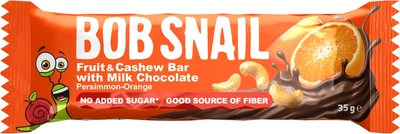 Фруктово-ореховый батончик Bob Snail Хурма-апельсин-кэшью-криспы киноа с молочным шоколадом 35 г (4820287102695)