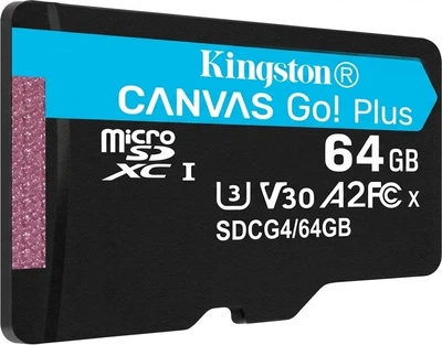 Карта пам'яті Kingston microSDXC 64GB UHS-I U3 V30 A2