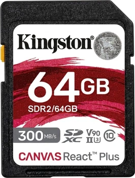Карта памяти Kingston SDXC 64GB Class 10 UHS-II U3 V90