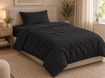 Комплект постельного белья Zastelli полуторный 145х210 см 19-4006 Black микрофибра Черный (2555000016684)