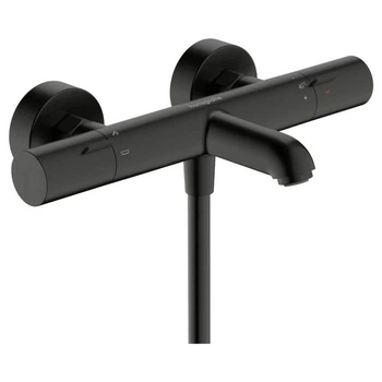 Змішувач для ванни Hansgrohe Ecostat Fine Brushed Black Chrome з термостатом (13325340)