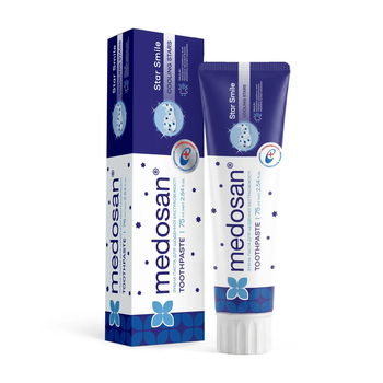 Зубная паста для ежедневной экстрасвежести Medosan Star Smile (1200 ppm) ксилитом и экстрактом центеллы, 75 мл
