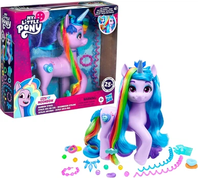 Пони Иззи Мунбоу Радужная Магия 24 см со Звуком My Little Pony Izzy Moonbow Rainbow Styles Hasbro F8825