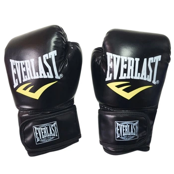 Перчатки для бокса Everlast 14 унций (14 oz) черные (боксерские перчатки, перчатки перчатки эверласт, перчатки для груши) OS14