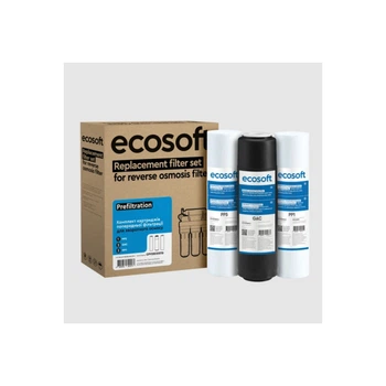 Картридж для фільтра глечика Ecosoft Комплект картриджів Ecosoft 1-2-3 Standart (2 поліпропілену+вугі (CPV3ECOSTD)