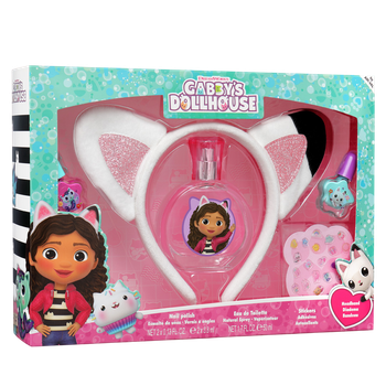 Zestaw dla dzieci Air Val International Gabby's Dollhouse Woda toaletowa 50 ml + Lakier do paznokci 2 szt + Obręcz do włosów + Cyrkonie (8411114094830)