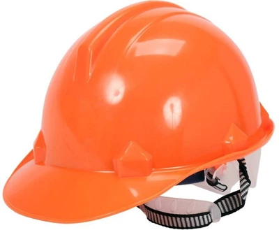 Kask ochronny VOREL z materiału HDPE Pomarańczowy (5906083077364)