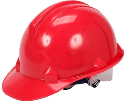 Kask ochronny VOREL z materiału HDPE Czerwony (5906083077395)