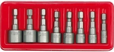 Насадки отверточные торцевые (бита) VOREL HEX 1/4" M5-13 мм 8 шт (5906083661136)