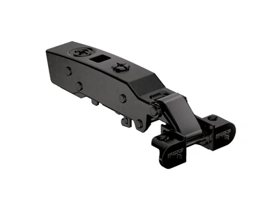 Петля Hettich Sensys 8631i ALU для алюминиевых фасадов, угол открывания 95º, накладная, c доводчиком,, черный обсидиан