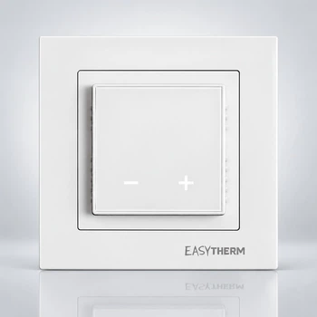 Терморегулятор сенсорний для теплої підлоги EasyTherm ET-30M 16 А 3200 Вт з 2 датчиками та дисплеєм білий матовий (55536)