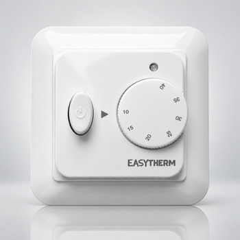 Терморегулятор механічний для теплої підлоги EasyTherm Easy Mech 16 А 3000 Вт з датчиком підлоги білий (55520)