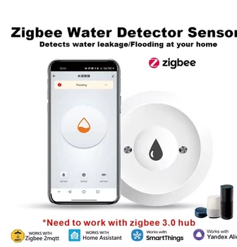 Датчик протечки воды Zigbee Tuya IH-K665, Smart Life, датчик затопления, CR2032