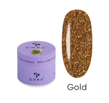 Гель краска для ногтей DNKa Gel Paint Shimmer Gold золотая 5 мл