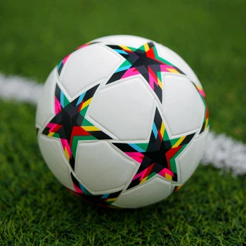 Футбольный мяч в стиле Адидас Champions League Лига Чемпионов Белый мультиколор Код: 0005-5