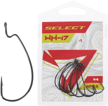 Гачок офсетний Select WH-17 #4 (8 шт/уп) 1870.77.04