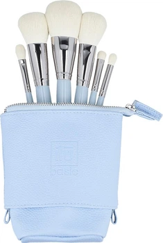 Zestaw pędzli do makijażu Ilu Basic Blue 6 szt + kosmetyczka (5903018920740)