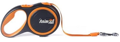 Поводок-рулетка AnimAll S до 15 кг, 3 м Оранжево-черный (2000981099176)