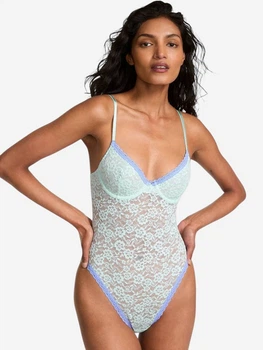 Боди-белье женское больших размеров кружевное Victoria's Secret 360052163 XL Голубое (1159865166)