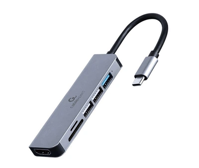 Адаптер Cablexpert , USB Type-C 6-в-1 (A-CM-COMBO6-02)
