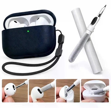 Чехол силиконовый для наушников Apple AirPods Pro 3 темно-синій