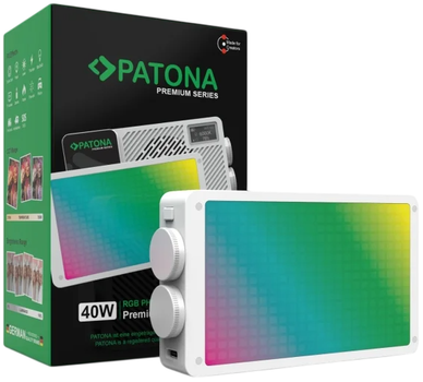 Фото-відеосвітло LED RGB PATONA Premium SR40 (4055655260947)