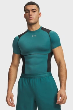 Чоловіча зелена футболка UA HG Elite Comp SS Under Armour S 6015382-338