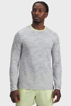 Чоловічий світло-сірий камуфляжний лонгслів UA Halo Jacquard LS Under Armour S 6011055-110
