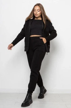Костюм для женщин теплый plus size 426 черный 54