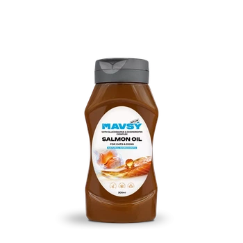 Лососева олія для котів і собак Mavsy Salmon Oil з глюкозаміном та хондроїтином для суглобів, шкіри та шерсті, 300 мл (40574)