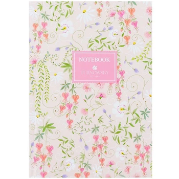 Книга записна Axent Turnowsky Floral 1 8457-10-A-TR, А5, 96 аркушів, клітинка, тверда обкладинка