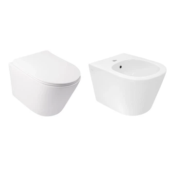 Комплект сантехники Qtap Swan 2 в 1: подвесной унитаз + биде Керамика белый (SD00053559)