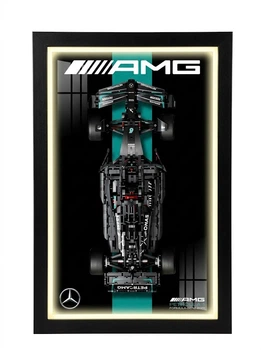 Настінна LED рамка-підставка з підсвіткою для конструктора LEGO Technic Mercedes-AMG F1