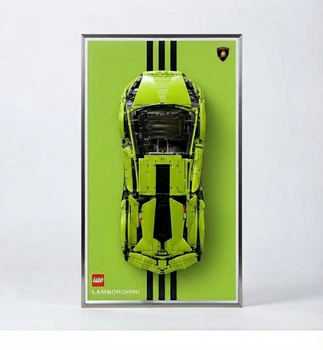 Настенная LED рамка-подставка с подсветкой для конструктора LEGO Technic Lamborghini Sián