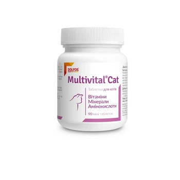 Комплексная витаминная добавка для кошек Multivital Cat Dolfos, 90 таблеток (000704)