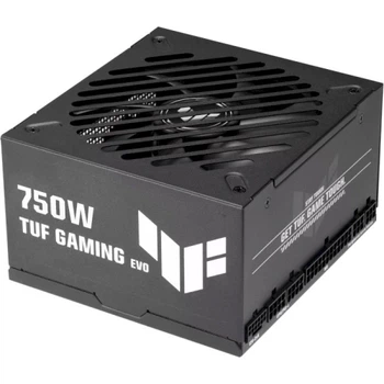Блок живлення 750 Вт, Asus TUF Gaming EVO, Black, модульний, 80+ Gold, Active PFC, 135 мм, 2xMolex / 4xSATA / 1x16-pin / 2x6+2-pin / 2x4+4-pin / 1x20+4-pin, захист OPP/OVP/UVP/SCP/OCP/OTP, ATX 3.1 (TUF-GAMING-750G-EVO)