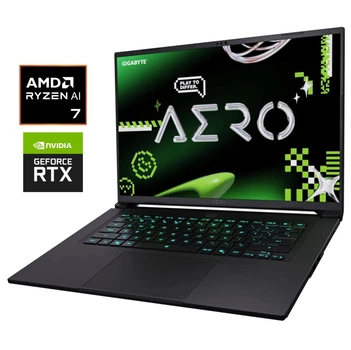 Игровой ноутбук Gigabyte Aero X16 1WH Copilot+ / 16" (2560x1600) IPS / AMD Ryzen AI 7 350 (8 (16) ядер по 2.0 - 5.0 GHz) / 16 GB DDR5 / 1000 GB SSD NVMe / nVidia GeForce RTX 5070, 8 GB GDDR7, 128-bit / WebCam б/у