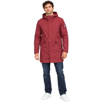 Чоловічий плащ Tommy Hilfiger Modern Essentials бордовий довгий водонепроникний