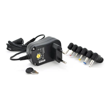 Універсальний БП Input 100V-240V 50-60Mhz, Output :3V-12V-1A 12W, 6 Г-подібних роз'ємів 2.35*0.75/ 3.0*1.1/3.5*1.35/4.0*1.7 /5.5*2.
