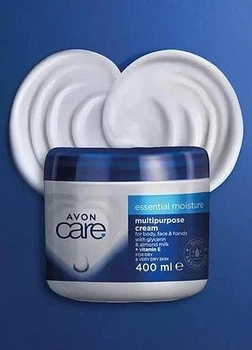 Зволожувальний мультифункціональний крем для обличчя, рук та тіла Avon Care з гліцерином, мигдальним молочком та вітаміном, 400 мл