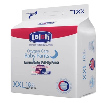 Підгузки-трусики нічні Lelch Кисневий захист XXL (від 15 кг), 18 шт