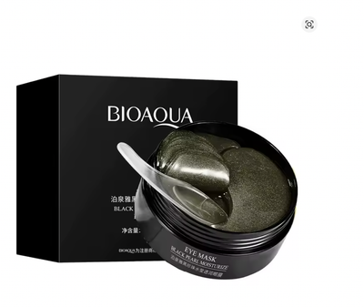 Гідрогелеві патчі під очі BIOAQUA Black Pearl Crystal Clear Eye Mask з чорними перлами та колагеном 60 шт (30 пар), (Z1-04035)