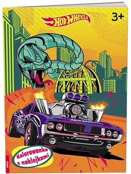 Książeczka do kolorowania z naklejkami Hot Wheels z naklejkami (NA-1602) (9788325349288)
